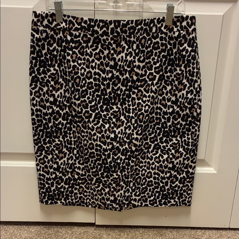 J Crew The Pencil Skirt Leopard Print Women’s